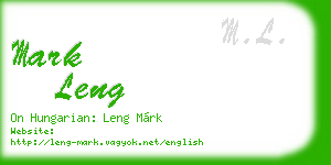 mark leng business card